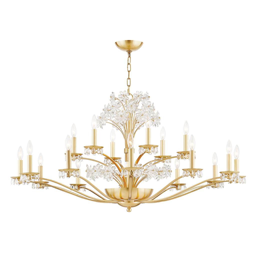 Beaumont Chandelier 23" - Aged Brass