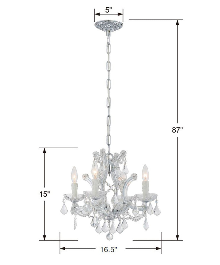 Maria Theresa 4 Light Mini Chandelier