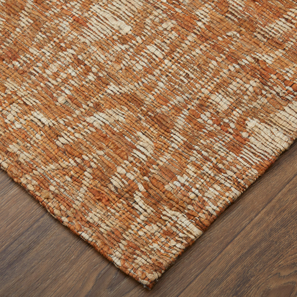 Lilliana Transitional Geometric Orange Tan Area Rug (5' x 8')