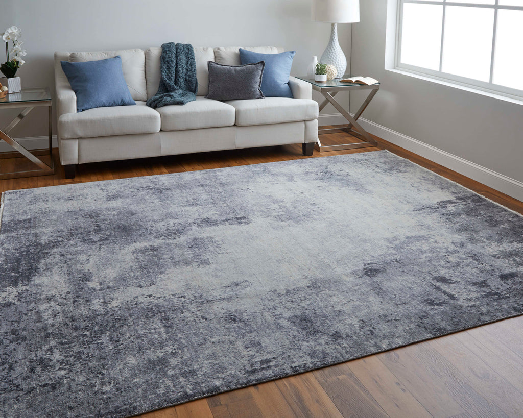 Marinn Modern Abstract Taupe Gray Ivory Area Rug (2' x 3')