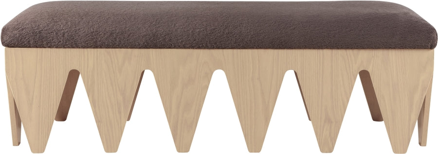 Altair Velour Fur Fabric Upholstered Bench