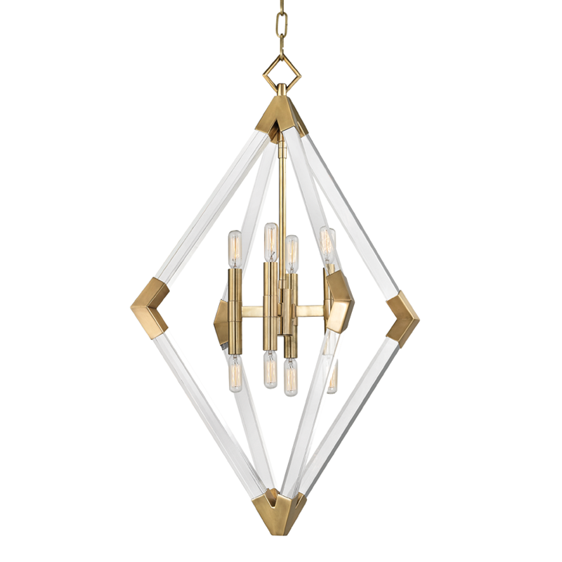 Lyons Pendant 33" - Aged Brass