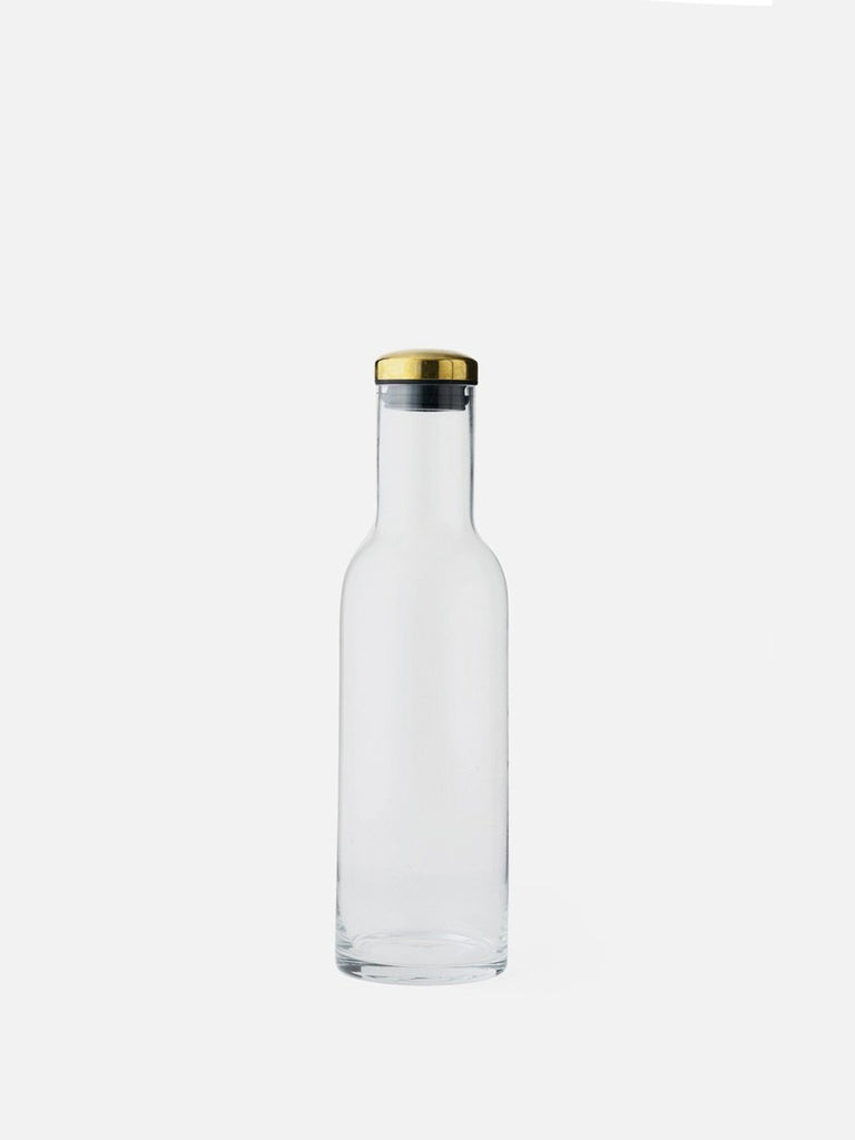 Bottle Carafe, 34 oz, Brass Lid - Set of 4