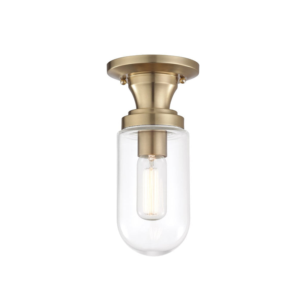 Clara Semi Flush - Aged Brass