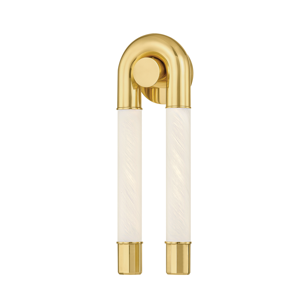 Zeme Wall Sconce, Vintage Polished Brass