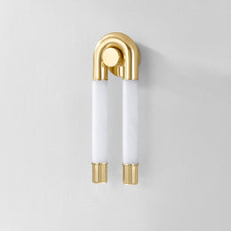 Zeme Wall Sconce, Vintage Polished Brass