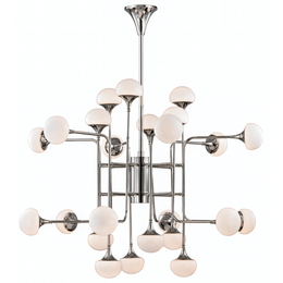 Fleming Chandelier 36" - Polished Nickel