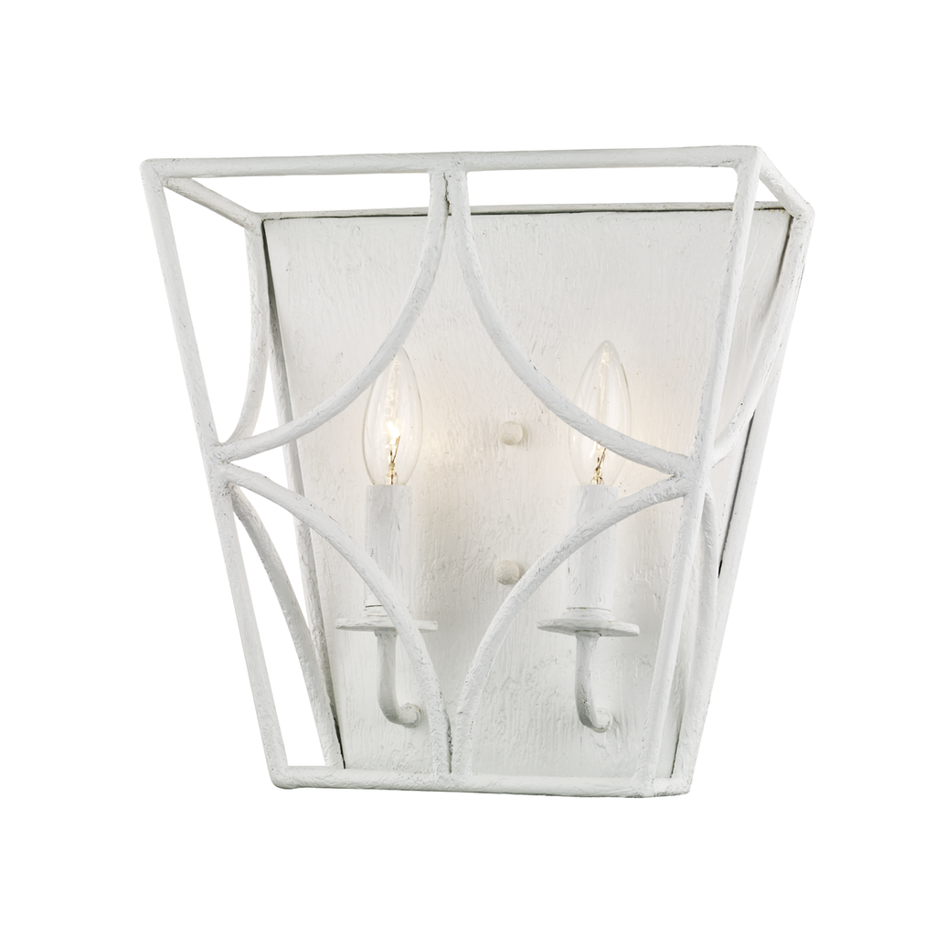 Green Point Wall Sconce - White Plaster