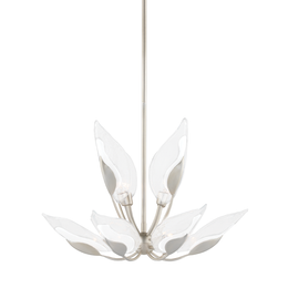 Blossom Chandelier 18" - Silver Leaf