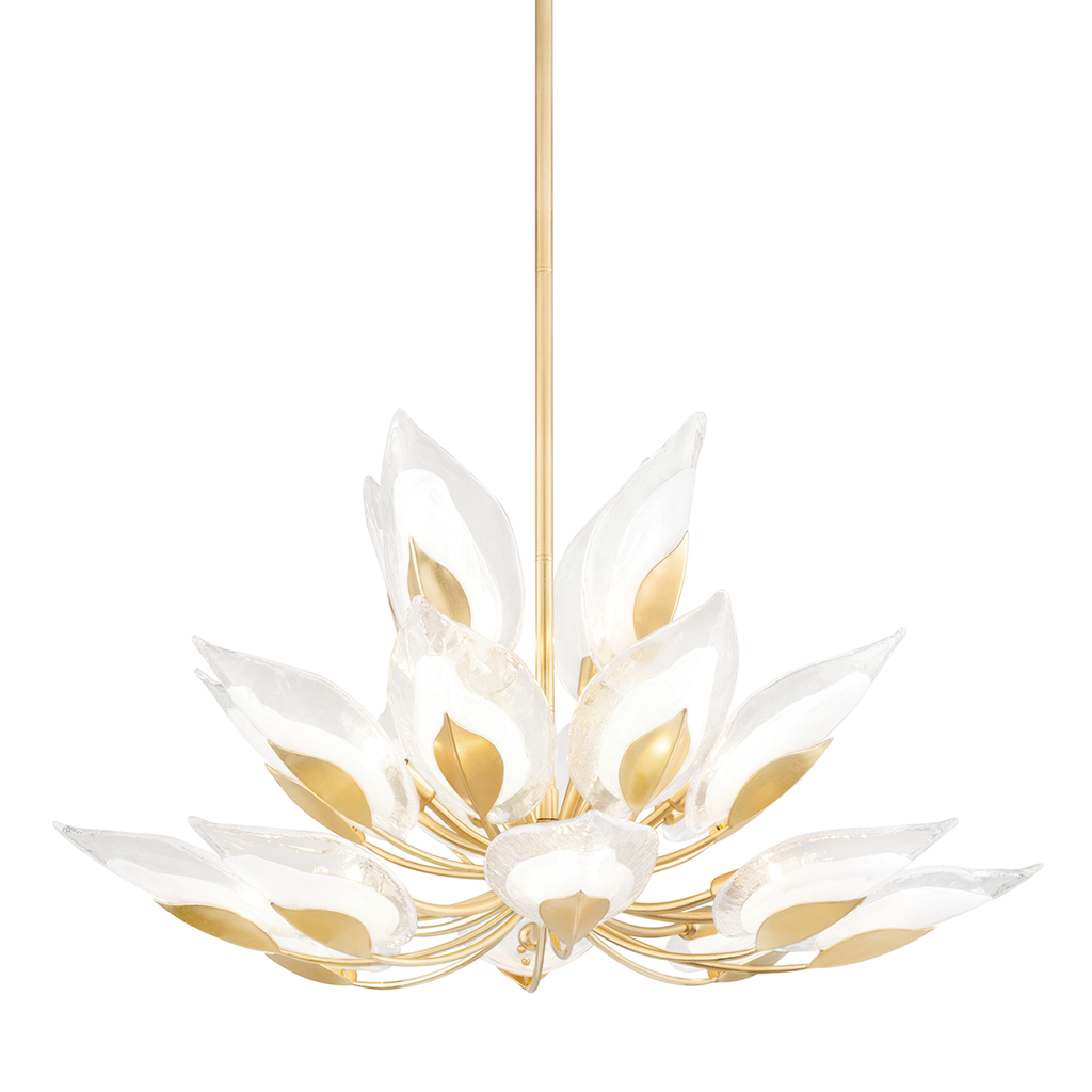 Blossom Chandelier 26" - Gold Leaf