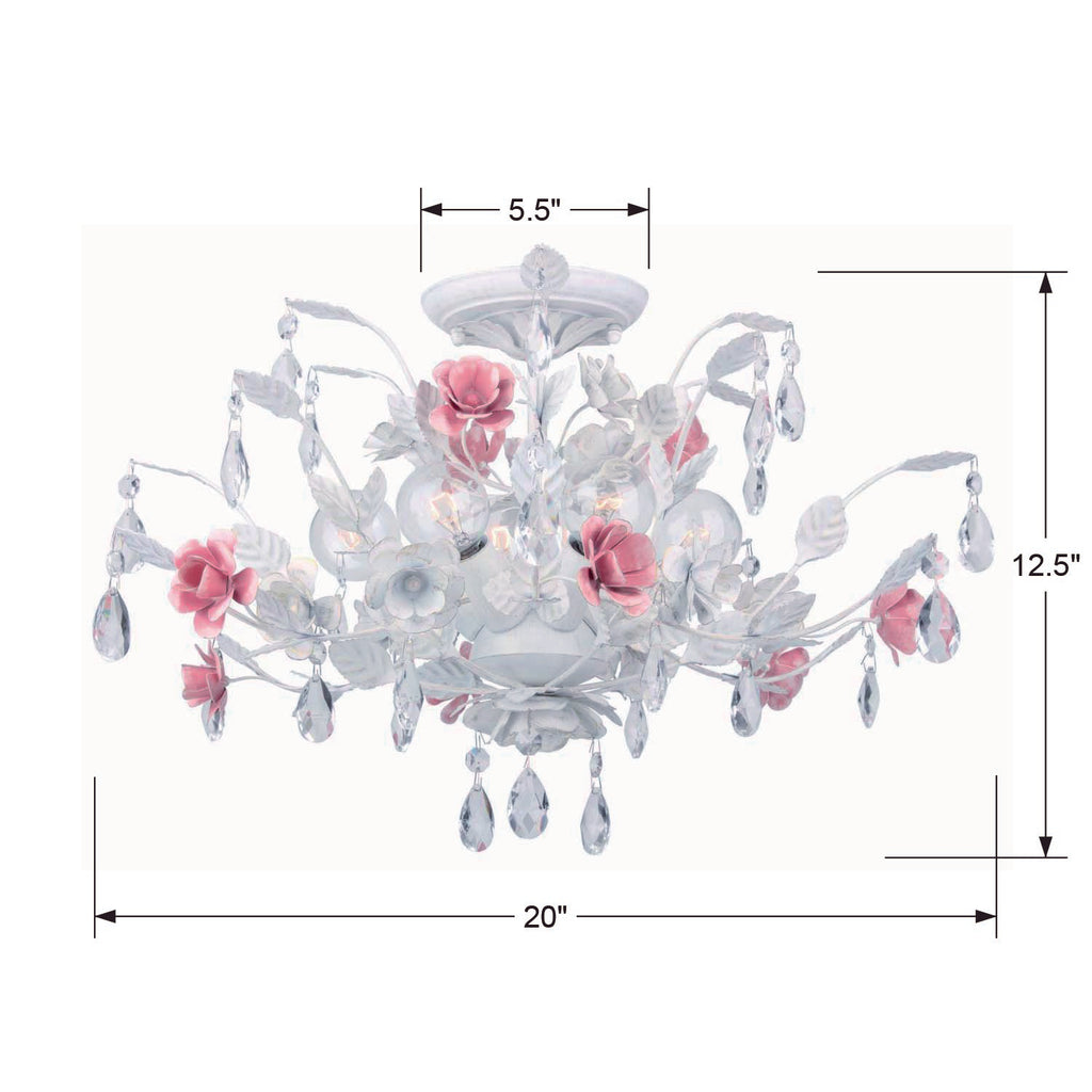 Lola 6 Light Semi Flush