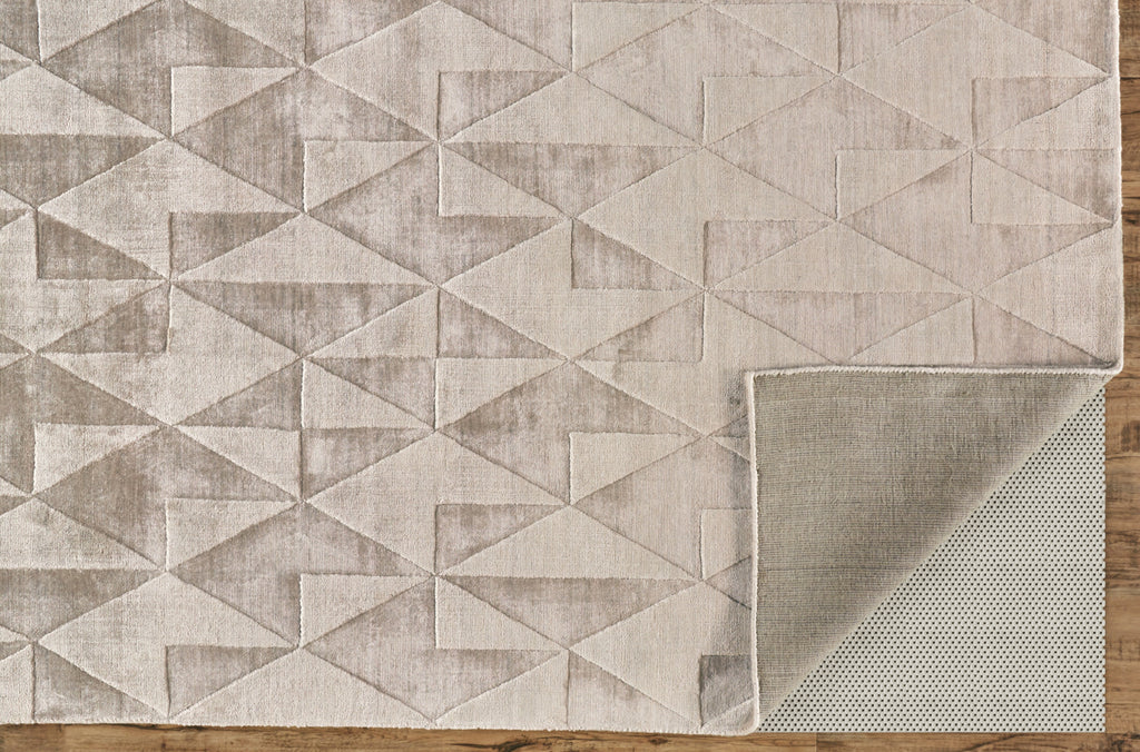 Gramercy Modern Geometric Taupe Area Rug (2' x 3')