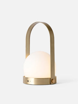 Carrie LED Lamp, Brushed Brass