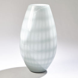 Cased Glass Grid Vase : Cased Glass Grid Vase (Large / Blue)