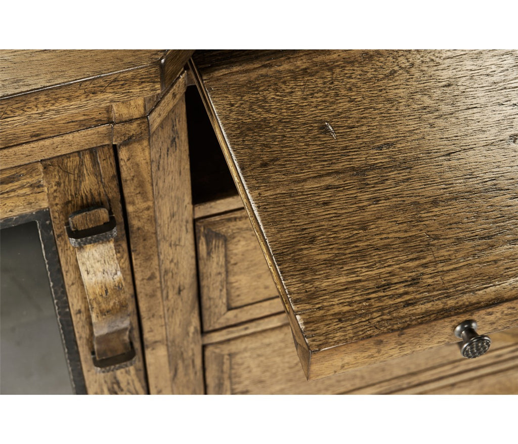 Medium Driftwood Cabinet with Wine Rack