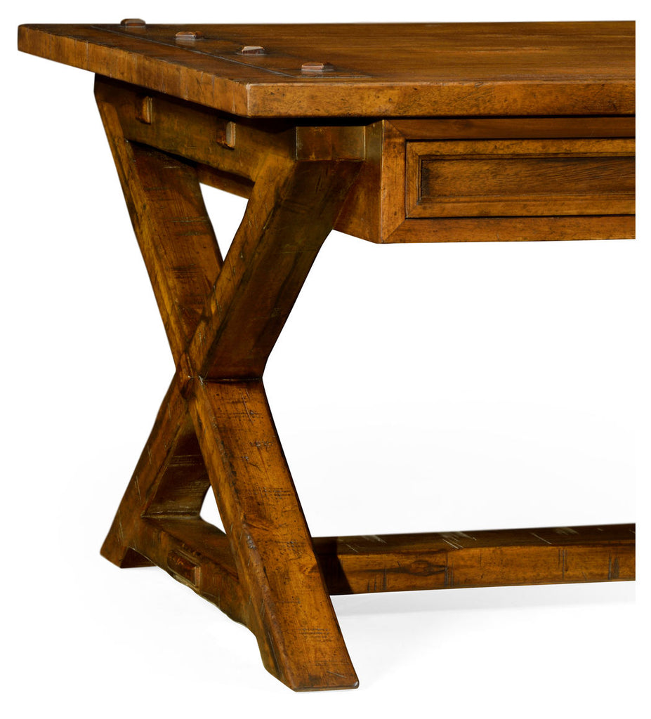 Casual Accents Country Walnut Cocktail Table with Drawers