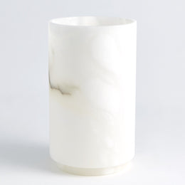 Alabaster Cylinder Vase : Alabaster Cylinder Vase (Large / White)