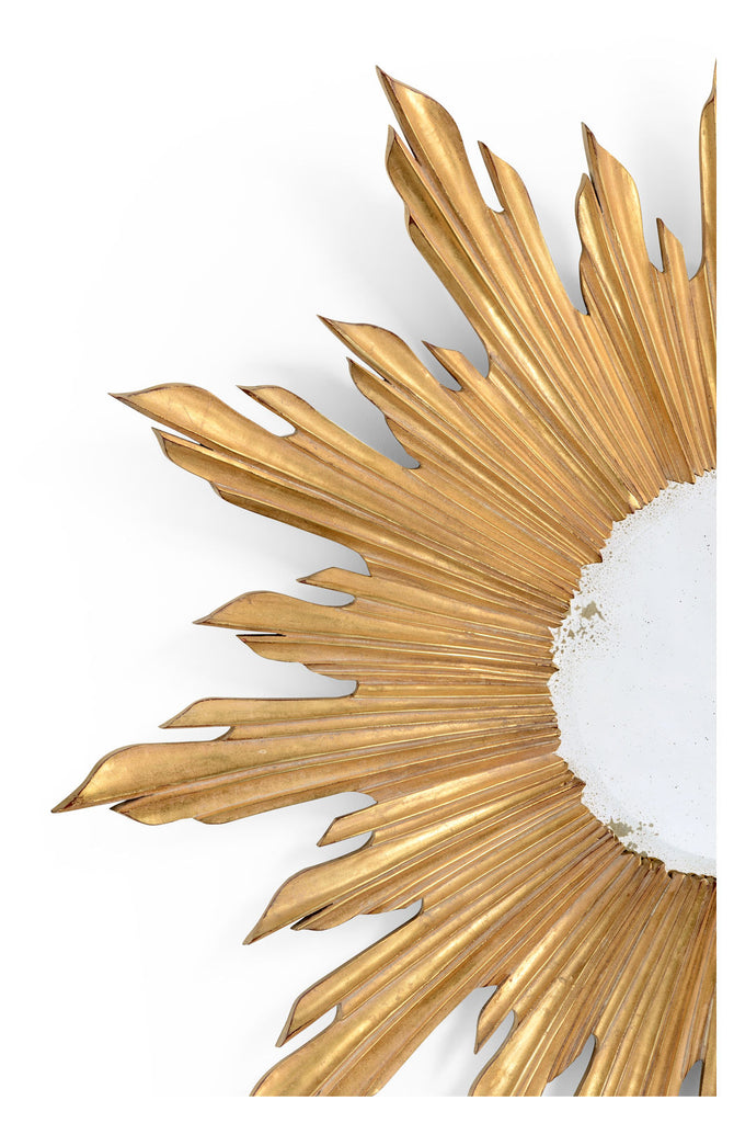 Modern Accents Small gilded sunburst mirror