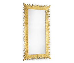 Traditional Accents Gilded Floor Sunburst Mirror