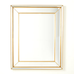 Bevel On Bevel Mirror-Gold Leaf