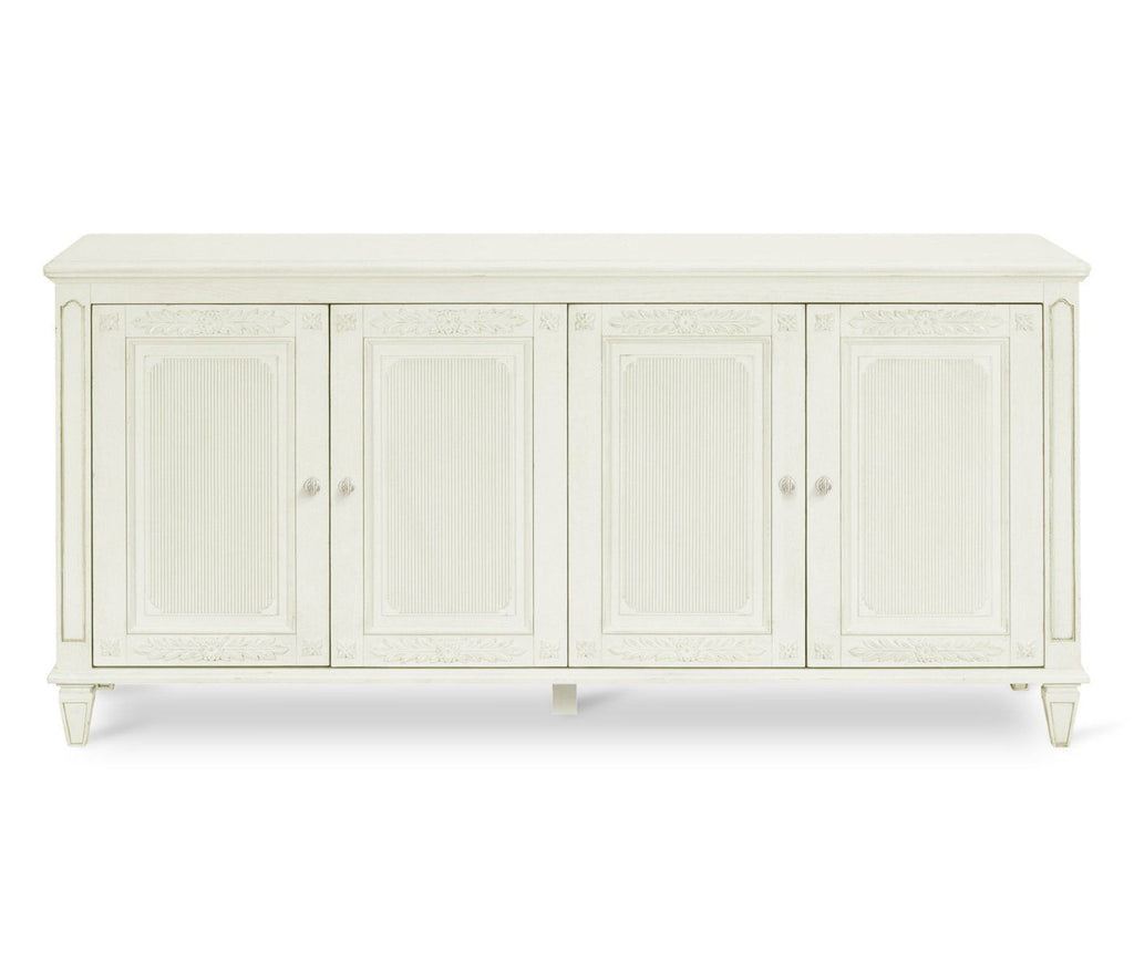 White Crepuscular Credenza