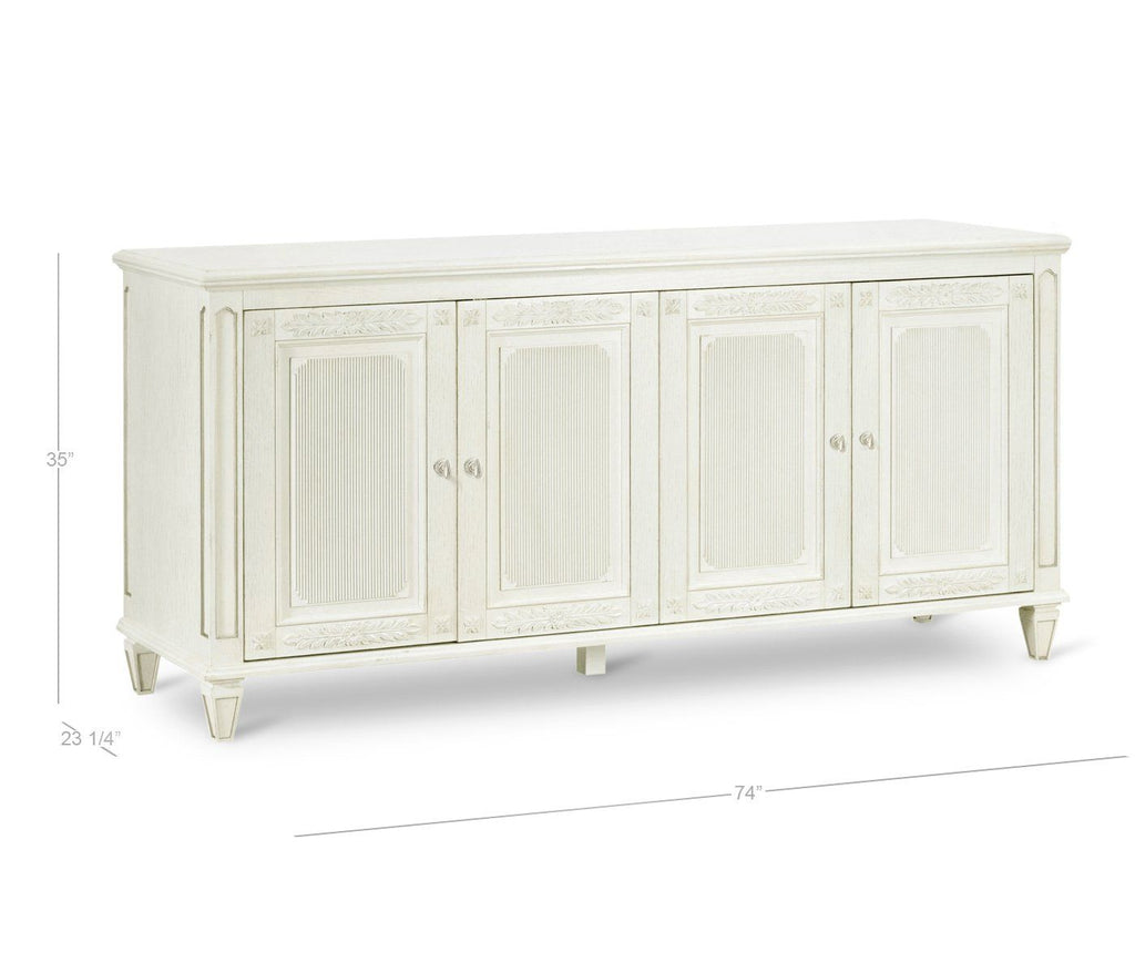 White Crepuscular Credenza