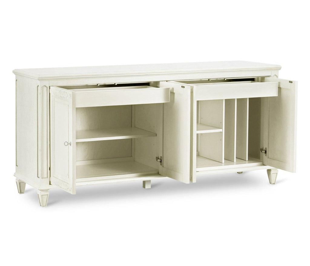 White Crepuscular Credenza