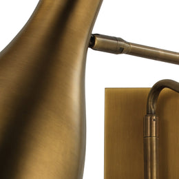 Lenz Swing Arm Wall Sconce-Antique Brass