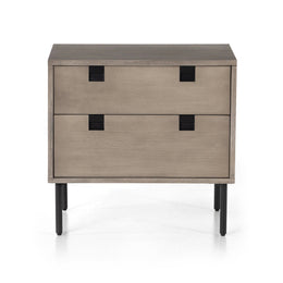 Carly 2 Drawer Nightstand, Grey Wash by Four Hands