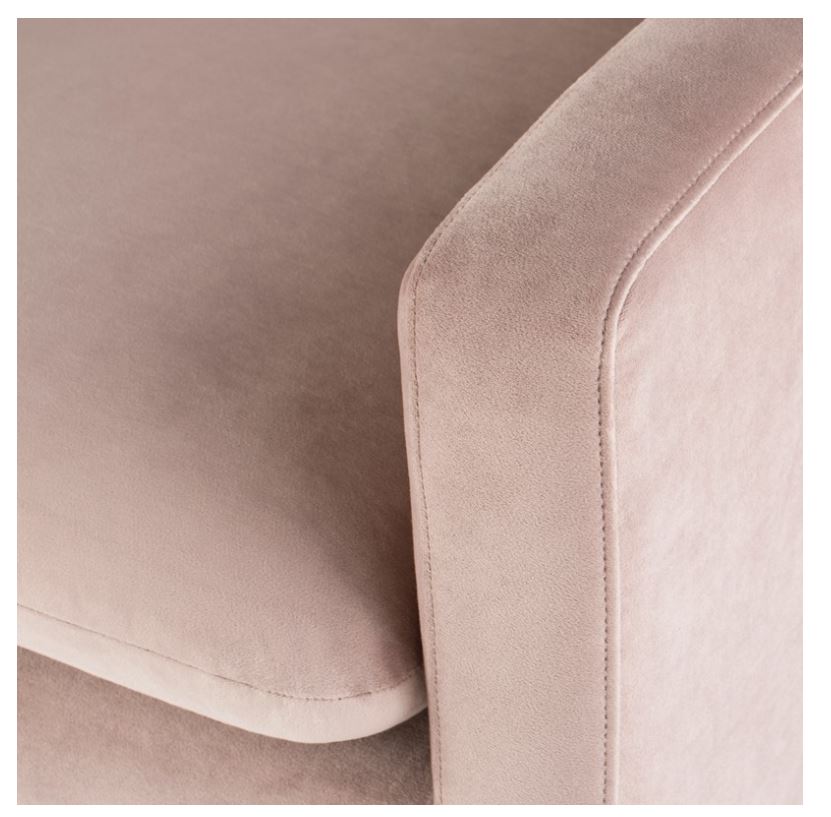 Anders Lounge Chair - Blush with Matte Black Legs