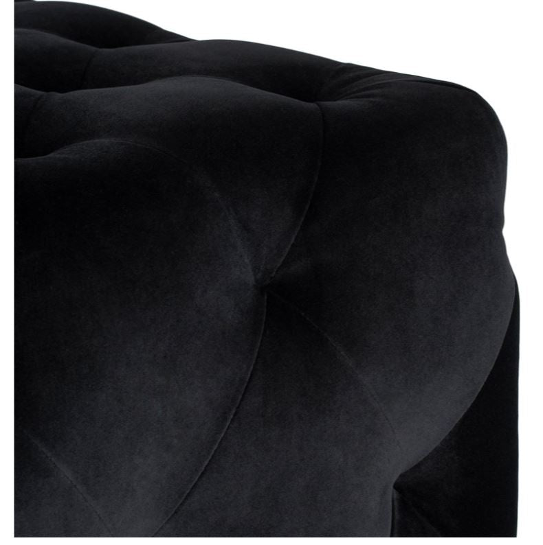 Tufty Ottoman - Black, 45.8in