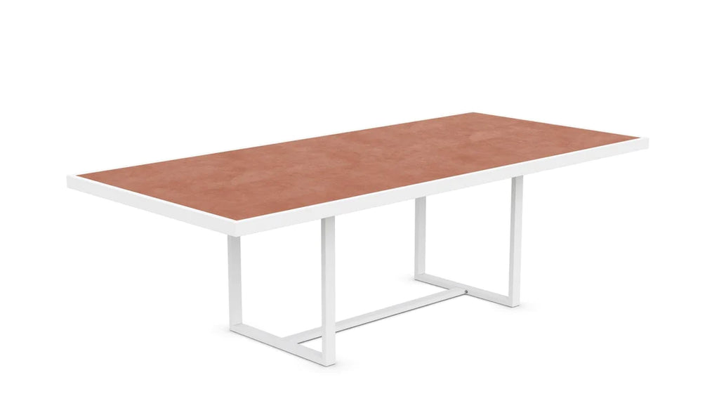 Pavia-96" Dining Table-White-Dekton Umber