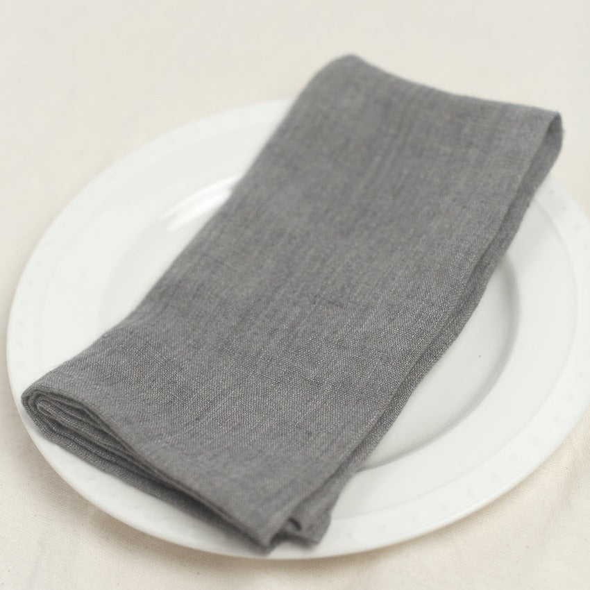 Stone Washed Linen Napkins, Set of 4