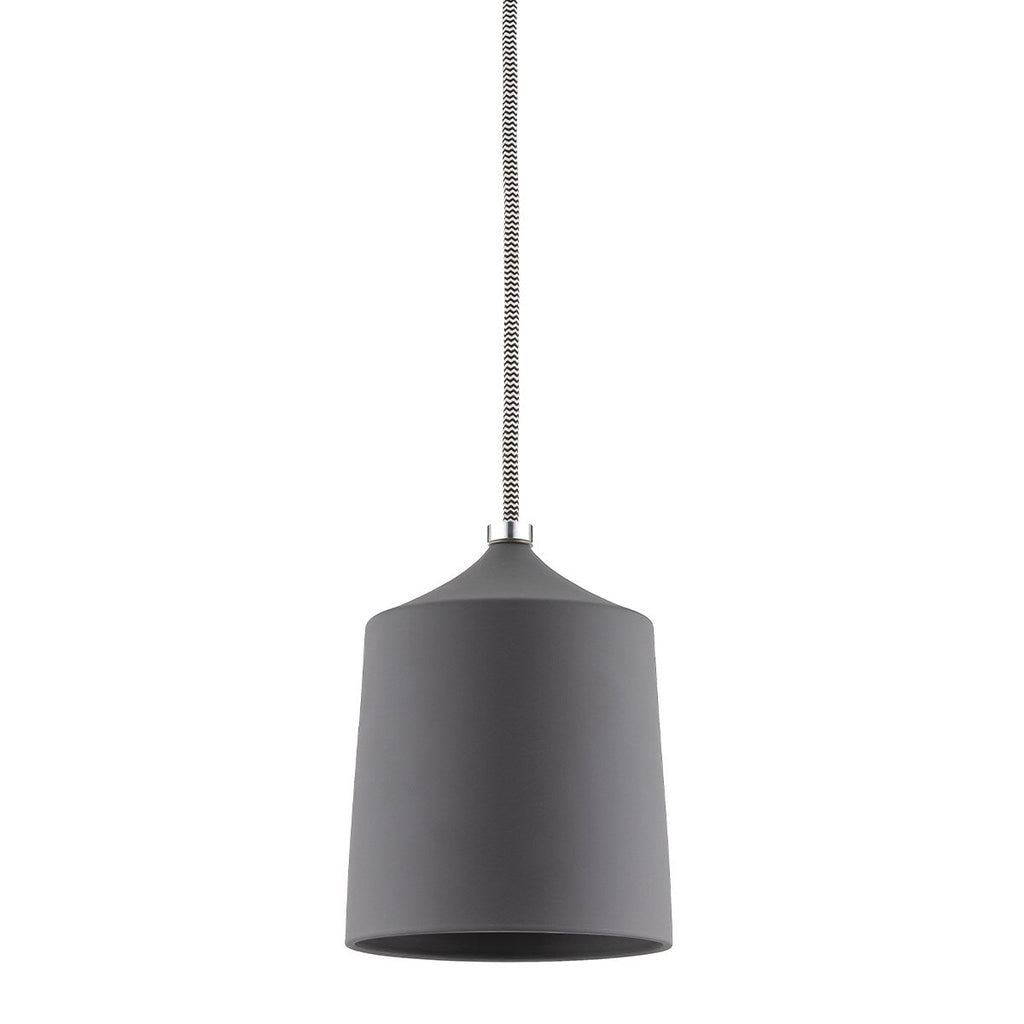 Megan Pendant - Polished Nickel/Matte Black