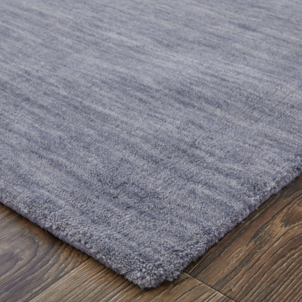 Luna Modern Solid Gray Blue Area Rug (8' x 8')