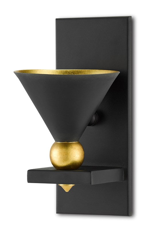 Moderne Black Wall Sconce