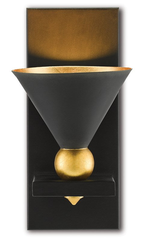 Moderne Black Wall Sconce