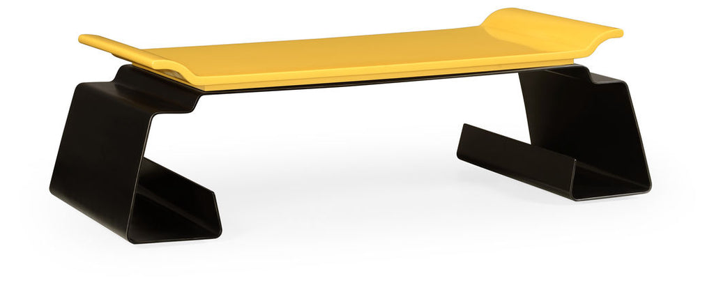 Modern Accents Black & Yellow Cocktail Table