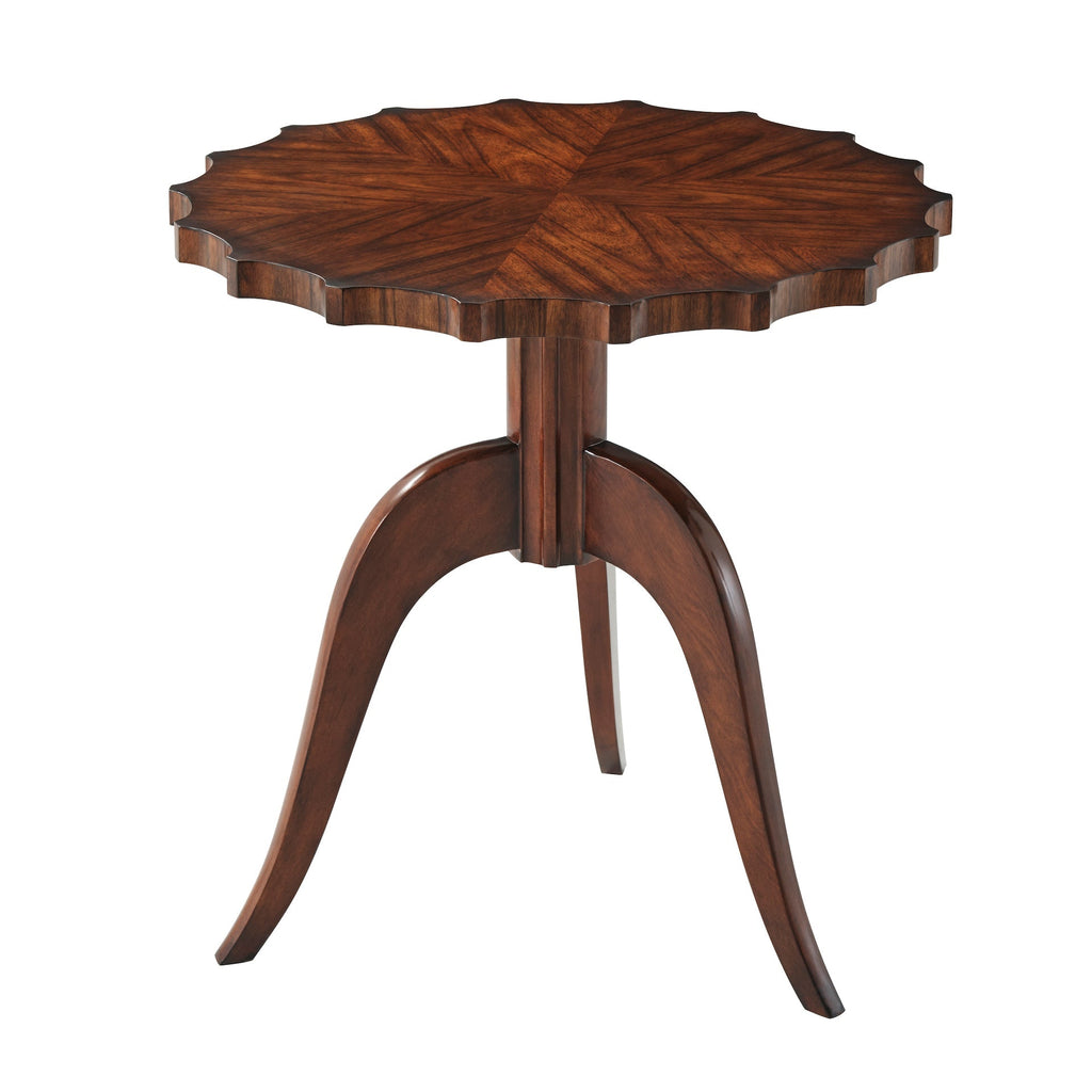 Modern Piecrust Accent Table