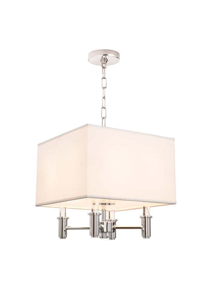 DuPont 4 Light Square Convertible Pendant-Semi Flush Mount