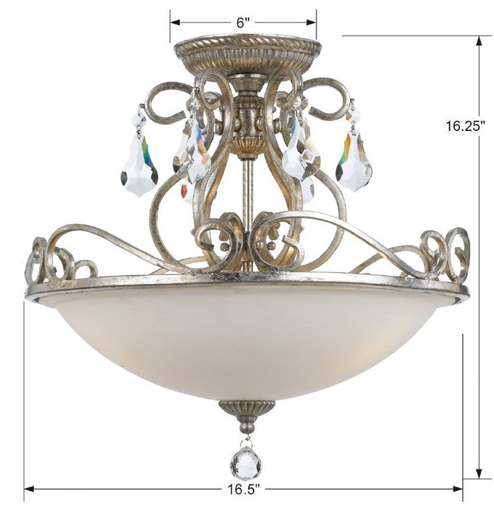 Ashton 3 Light Semi Flush