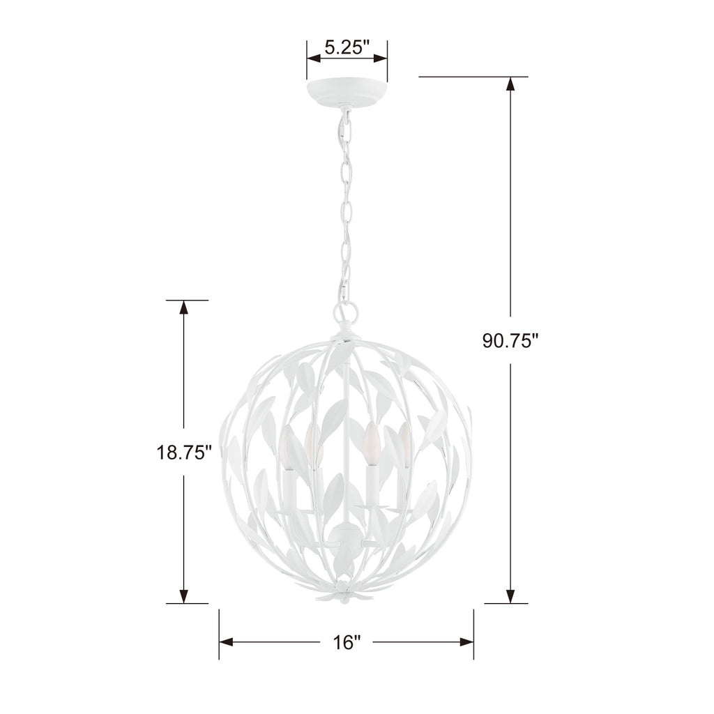 Broche 4 Light Mini Chandelier