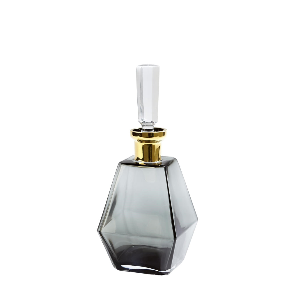 Smoke Decanter with Gold Neck, Smoke Decanter w/Gold Neck