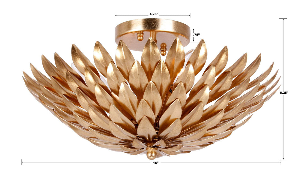 Broche 4 Light Semi Flush