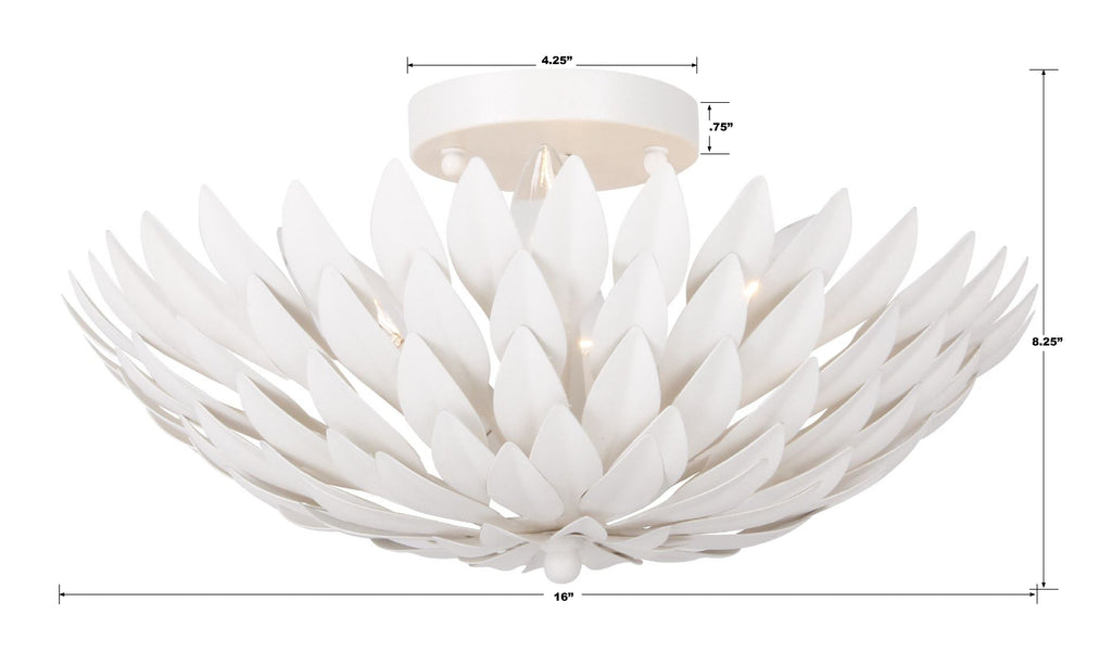 Broche 4 Light Semi Flush