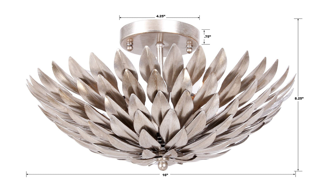 Broche 4 Light Semi Flush