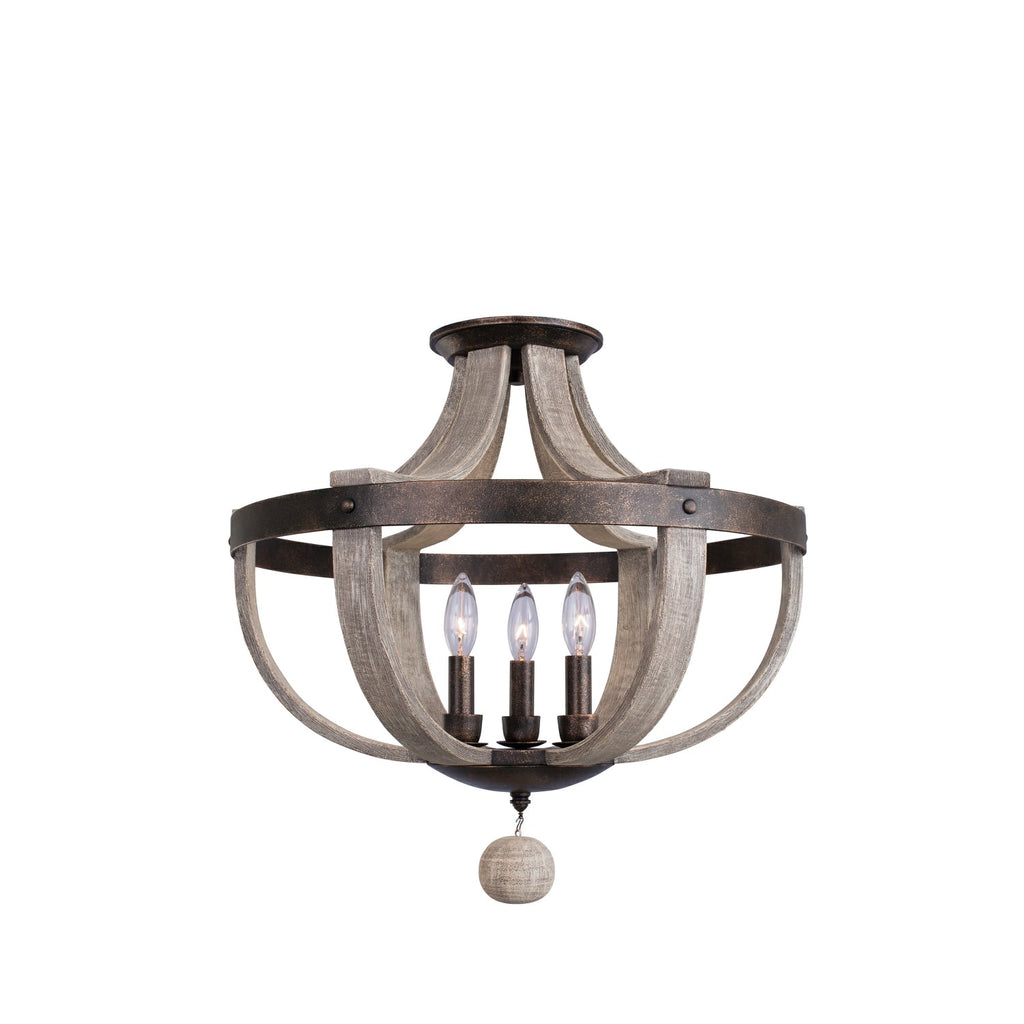 Harper 3 Light Semi Flush Mount