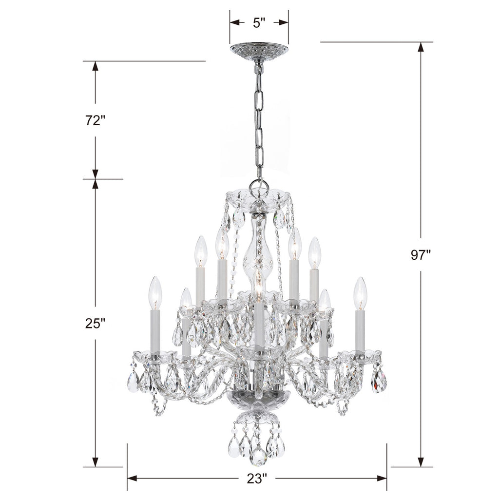 Traditional Crystal 10 Light Chandelier