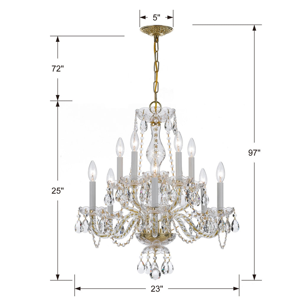 Traditional Crystal 10 Light Chandelier