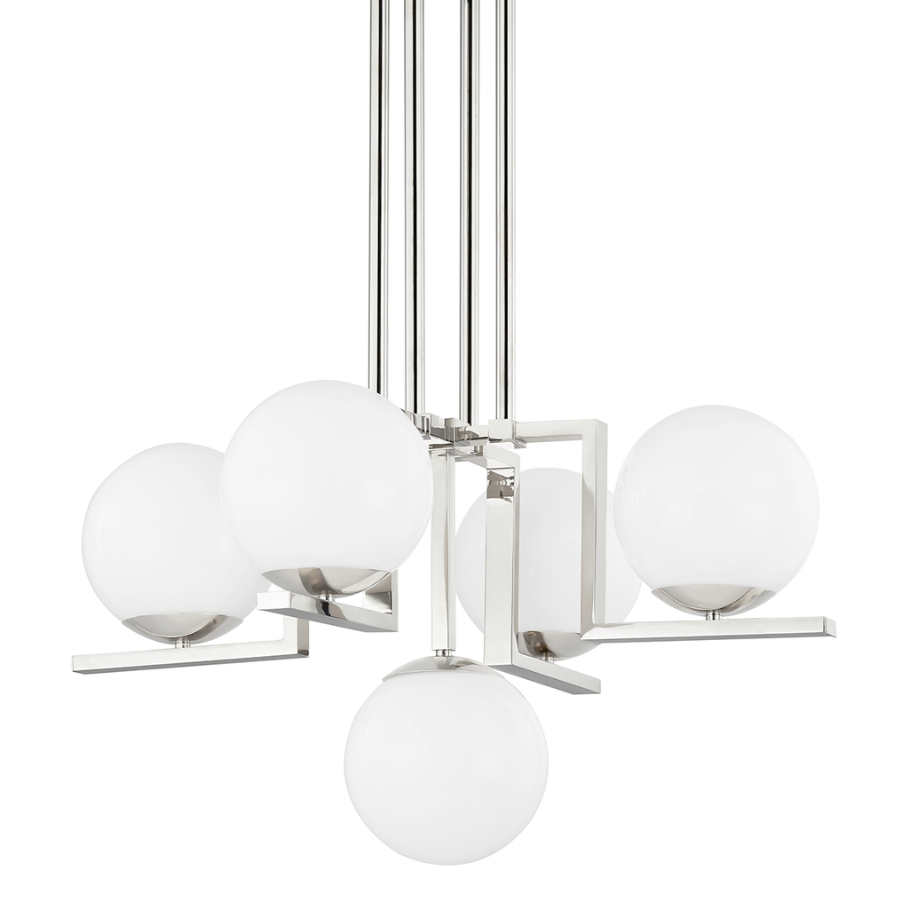 Tanner 5 Light Chandelier - Polished Nickel